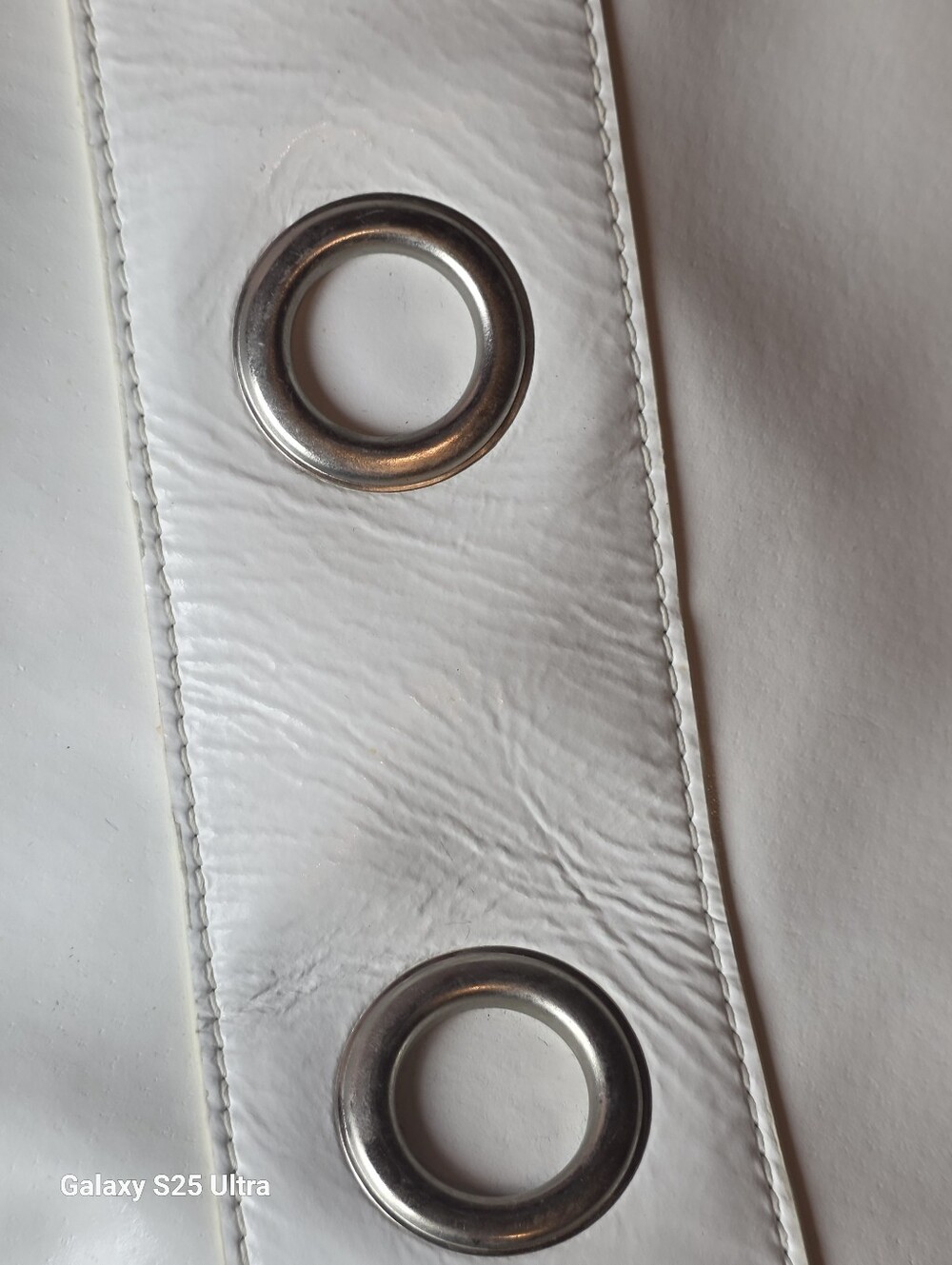 Y2K Vintage Rare Mussio DeGroot White Patent Leather Large Grommet Hobo Bag - Picture 14 of 17
